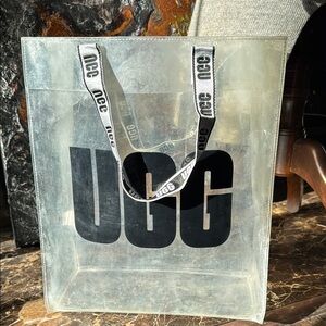 UGG Transparent CLEAR PLASTIC Tote Bag with Black Accents
